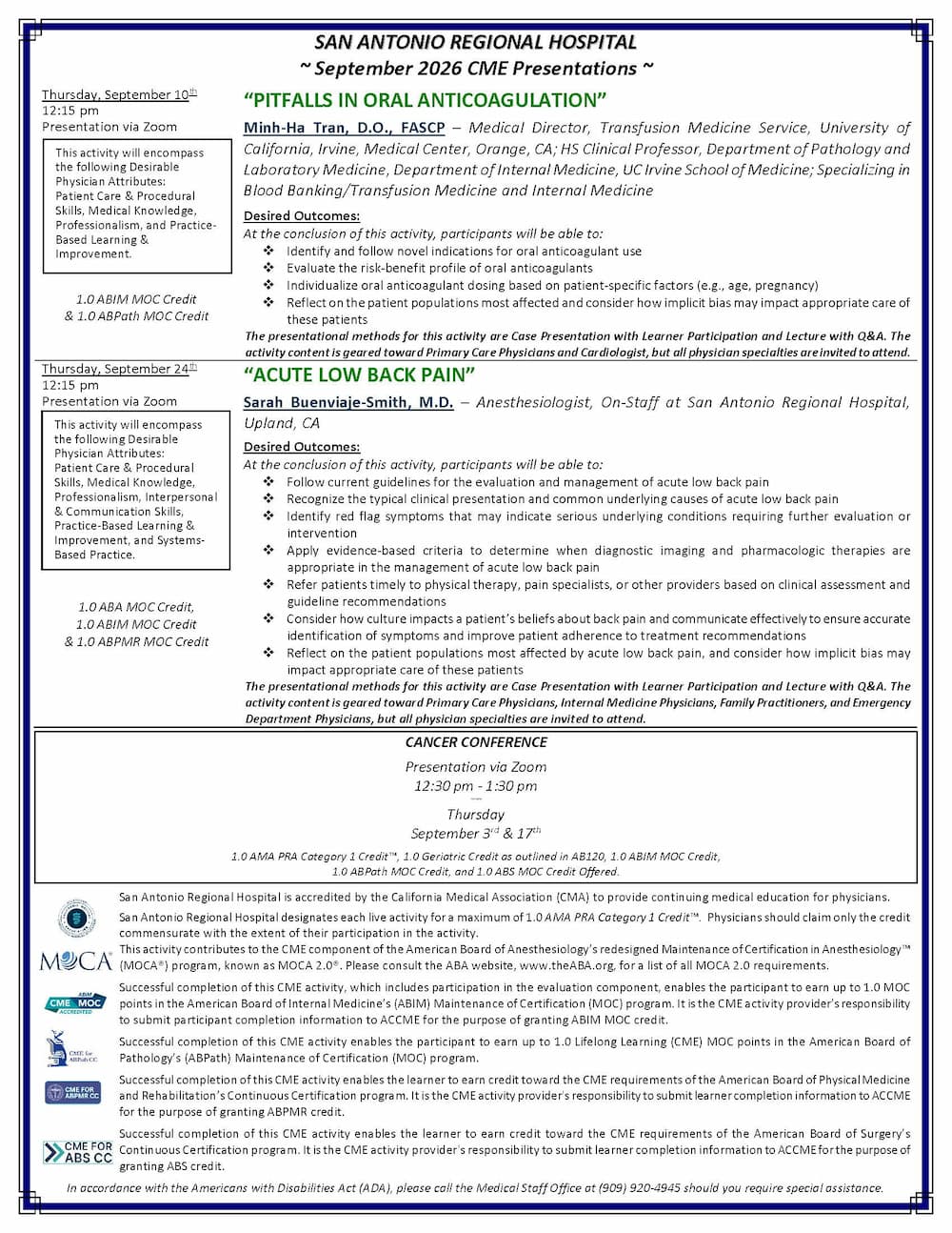 CME Calendar